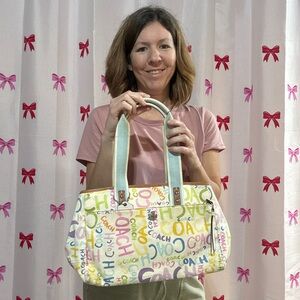 Coach Multicolor Logo Shoulder Bag